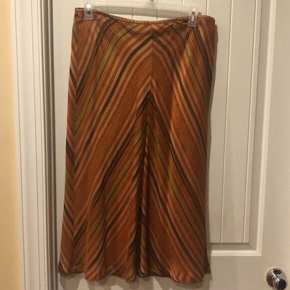 Gorgeous‎ Chevron Print Preston & York Midi Skirt Dark Academia Size 16 - Picture 2 of 4